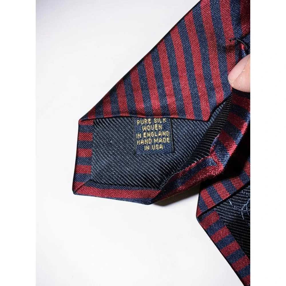 Brooks Brothers 185th Anniversary Silk Tie Burgundy Navy Repp Stripe Limited